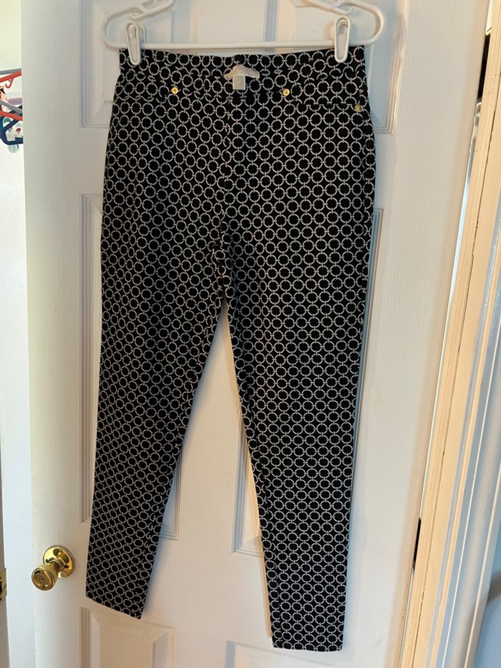 Black & White Patterned Women’s Jeans